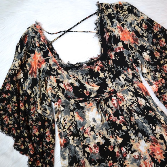 Free People Dresses & Skirts - Free People Heart of Gold Floral Boho Mini Dress